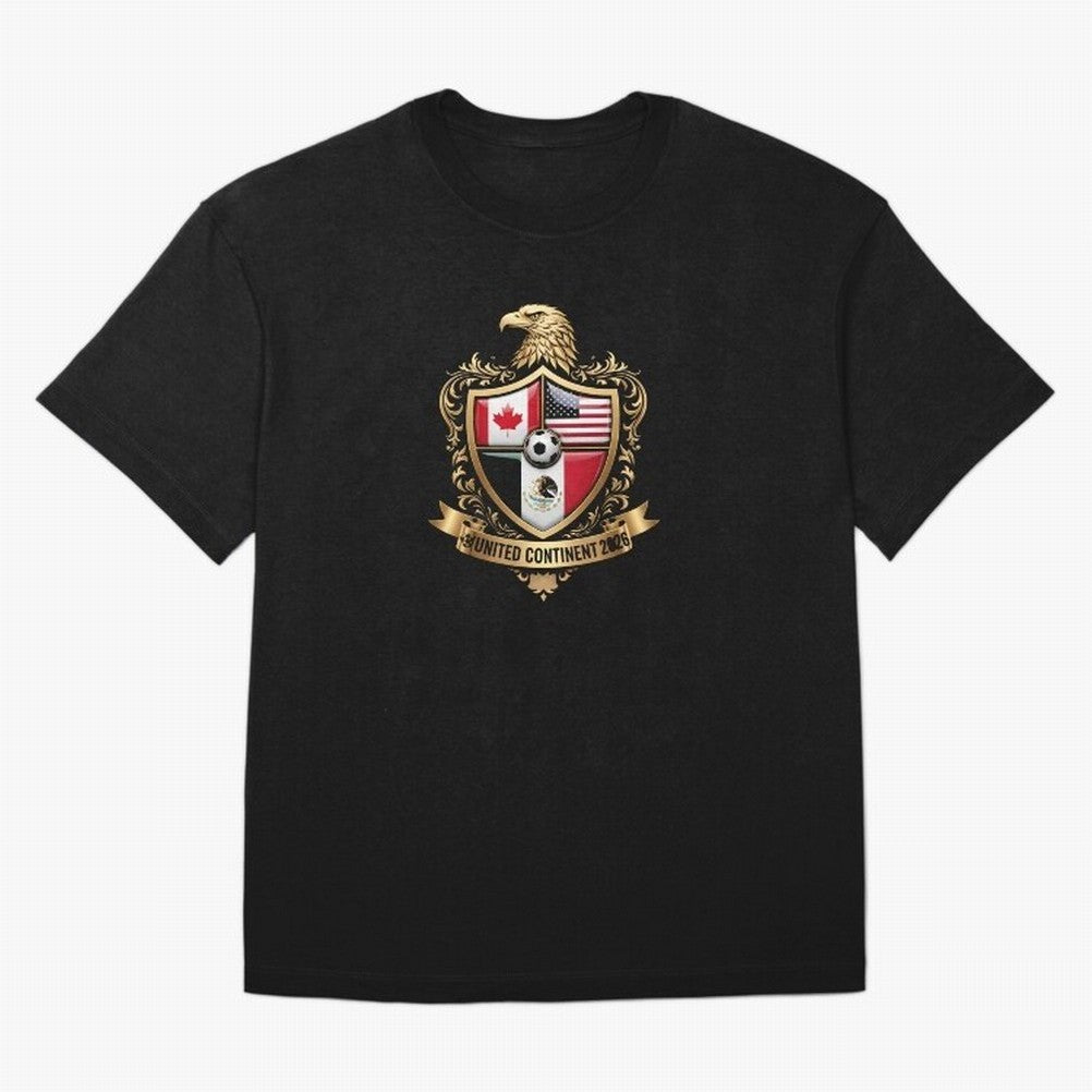 Golden Continental Eagle Soccer World Cup Crest 2026 T-Shirt_83050983 Classic T-Shirt Feel the Heartbeat of FIFA World Cup 2026 USA Canada Mexico for Fans of Mbappe and Neymar and Spain and Netherlands, Bringing Game Day Rituals, Football Legends,