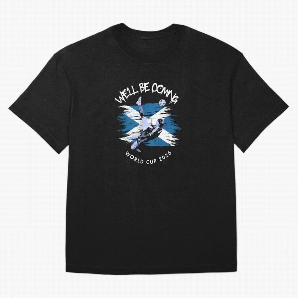 We'll be coming 2026 - Tartan Army Returns T-Shirt_83870751 Classic T-Shirt Mark Match Day Hype around FIFA World Cup 2026 Group Stage, Haaland, Spain, Stadium Memories, Football Loyalty, International Chants and Championship Tradition; Built for