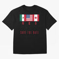 2026 World Cup Opening & Final ¨C Azteca Stadium Mexico & MetLife Stadium USA ¨C Football Design with Mexican, Canadian & US Flags Classic T-Shirt Cheer through Every Moment of Global Football Passion for FIFA World Cup 2026 USA Canada Mexico,
