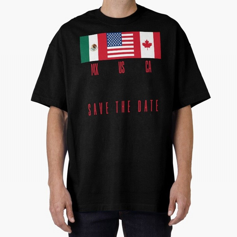 2026 World Cup Opening & Final ¨C Azteca Stadium Mexico & MetLife Stadium USA ¨C Football Design with Mexican, Canadian & US Flags Classic T-Shirt Cheer through Every Moment of Global Football Passion for FIFA World Cup 2026 USA Canada Mexico,