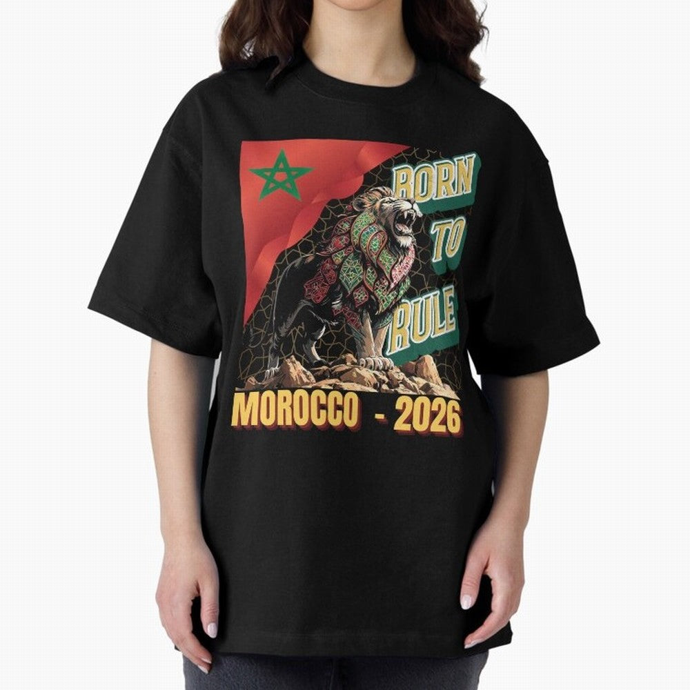 Morocco Football - Born to Rule Classic T-Shirt Honor the Football Icons of FIFA World Cup 2026 USA Canada Mexico Capturing Neymar, Argentina Energy, Retro Football Energy, Iconic Rivalries, Trophy Chase Drama and Stadium Atmosphere; Perfect for