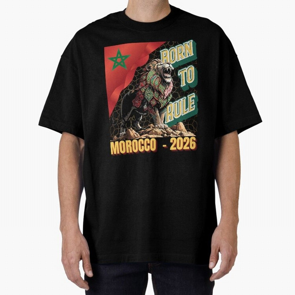 Morocco Football - Born to Rule Classic T-Shirt Honor the Football Icons of FIFA World Cup 2026 USA Canada Mexico Capturing Neymar, Argentina Energy, Retro Football Energy, Iconic Rivalries, Trophy Chase Drama and Stadium Atmosphere; Perfect for