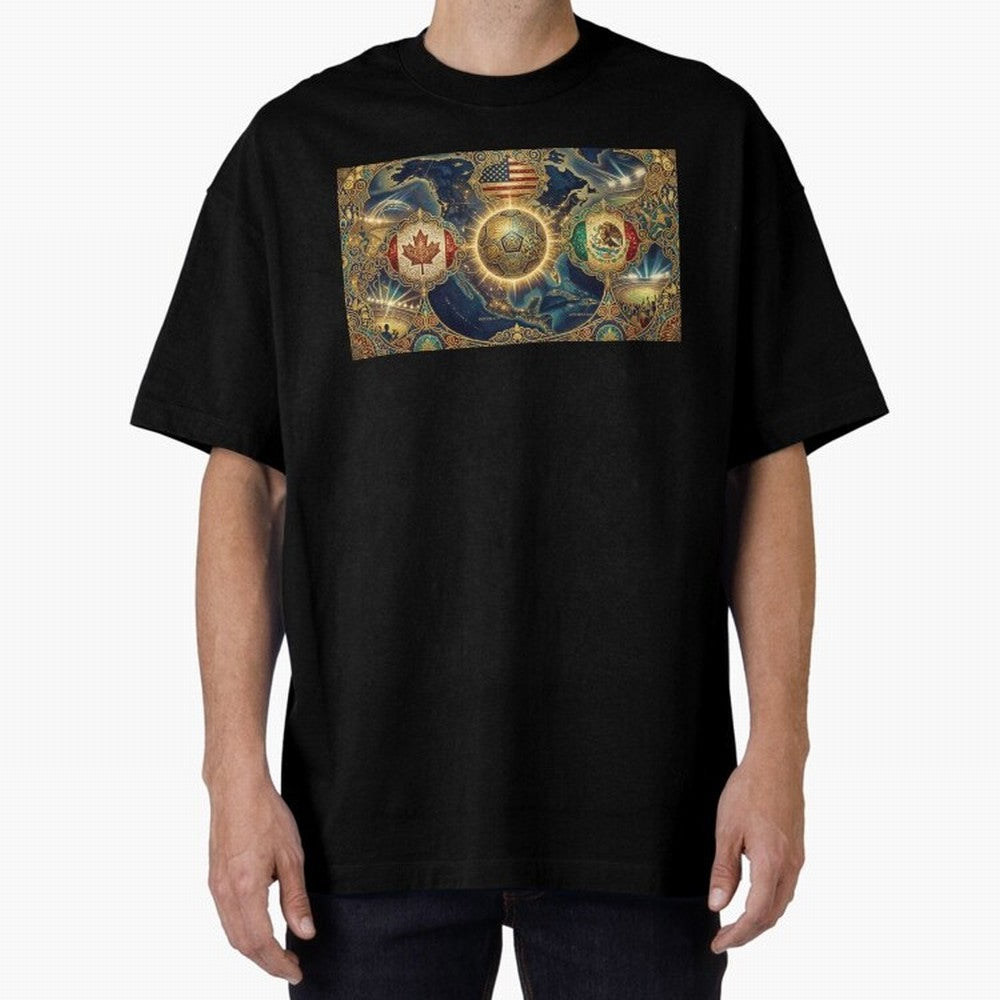 World Cup 2026 Hosts Illustrated Classic T-Shirt Discover FIFA World Cup 2026 for Fans of Mbappe and Neymar and France and Portugal, Bringing Sports Nostalgia, International Competition, Famous Players and Unforgettable Victories; Great for