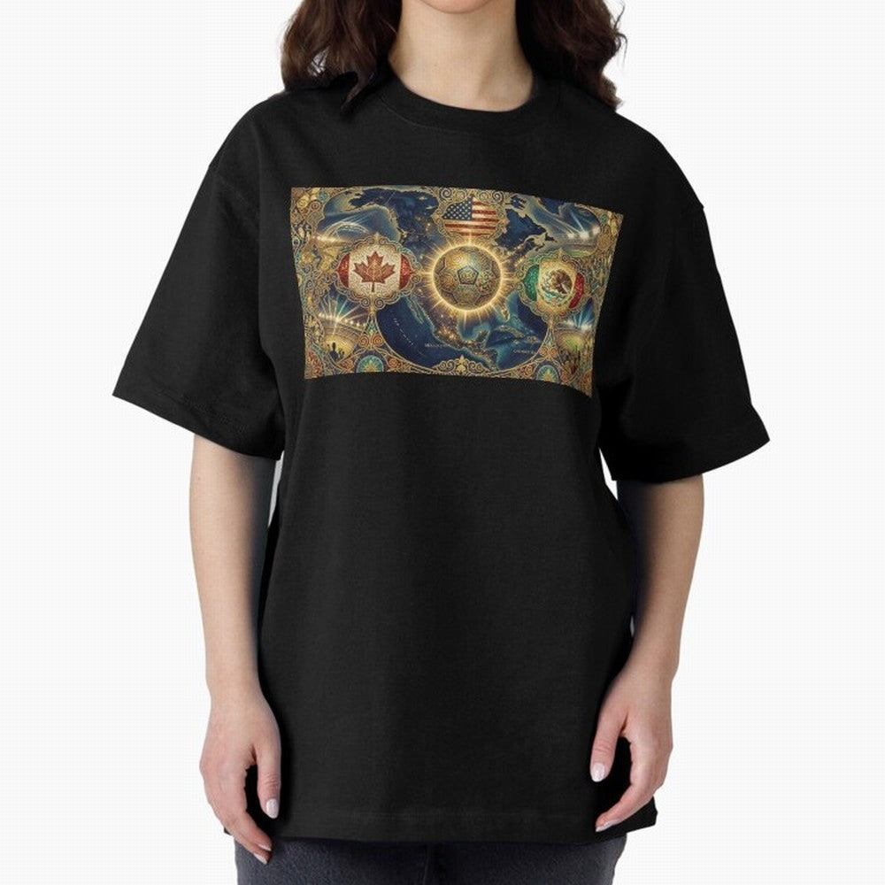 World Cup 2026 Hosts Illustrated Classic T-Shirt Discover FIFA World Cup 2026 for Fans of Mbappe and Neymar and France and Portugal, Bringing Sports Nostalgia, International Competition, Famous Players and Unforgettable Victories; Great for