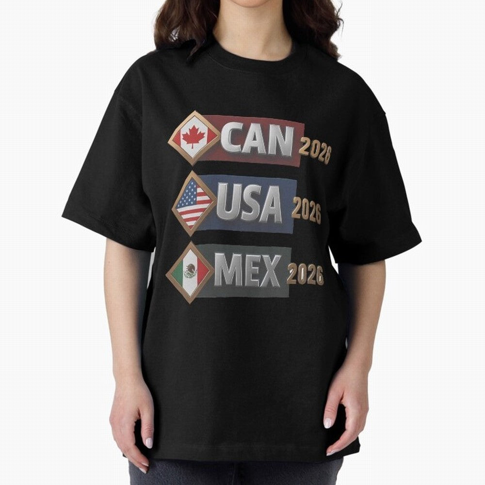 CAN USA MEx 2026 Flags, Canada USA Mexico Soccer Tournament Classic T-Shirt Keep the Legacy of the FIFA World Cup 2026 USA Canada Mexico Journey through Mbappe Highlights, Brazil Pride, Stadium Chants, National Pride, Trophy Dreams and