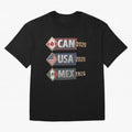 CAN USA MEx 2026 Flags, Canada USA Mexico Soccer Tournament Classic T-Shirt Keep the Legacy of the FIFA World Cup 2026 USA Canada Mexico Journey through Mbappe Highlights, Brazil Pride, Stadium Chants, National Pride, Trophy Dreams and