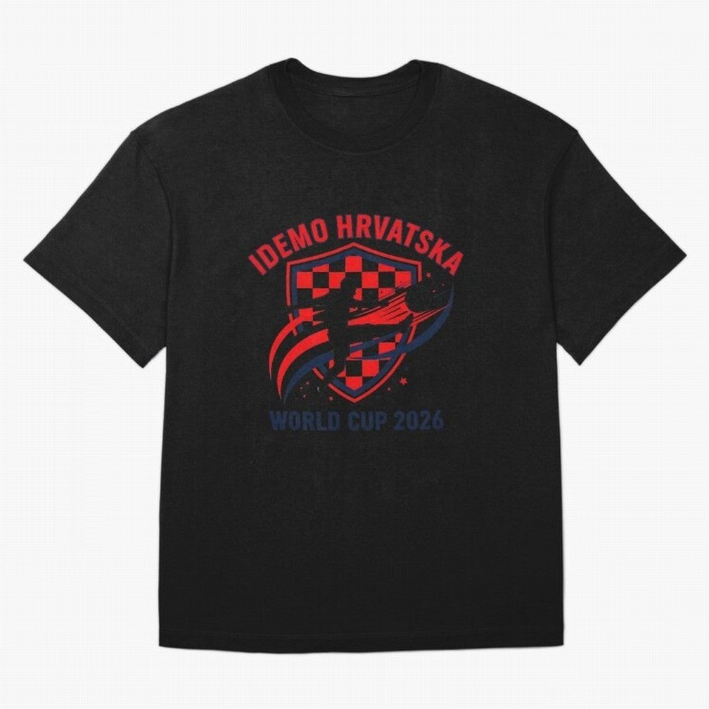 Croatia World Cup 2026 Fan Art Classic T-Shirt Honor the Football Icons of FIFA World Cup 2026 for Fans of Mbappe and France, Bringing Match Day Excitement, Supporter Culture, Golden Goals and Global Football Passion; Ideal for Fans Who Follow
