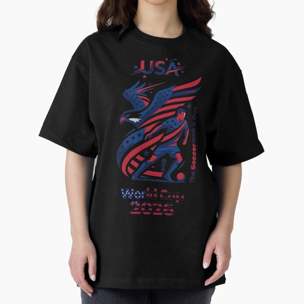 USA Soccer Shirt 2026 - Heritage Eagle World Cup Fan Tee - Premium Gildan Softstyle Unisex Football T-Shirt - United States Supporter Gear Classic T-Shirt Feel the Heartbeat of Global Football Passion for FIFA World Cup 2026, Made for Messi, CR7