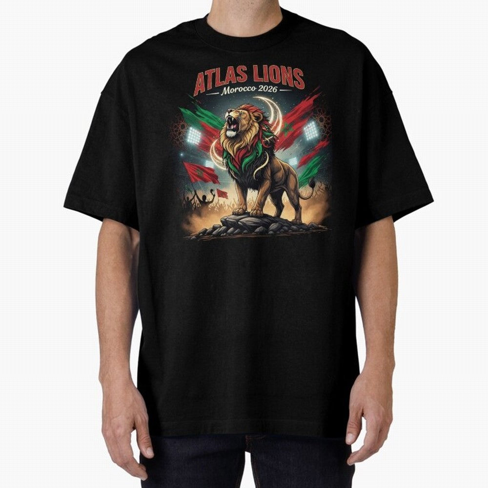 Atlas Lions - Morocco Football Team ready for the World Cup Classic T-Shirt Bring Legendary Rivalry Energy to Global Football Passion for FIFA World Cup 2026 USA Canada Mexico, Centered on Messi, Neymar and Mbappe, France, Vintage Soccer Flavor,