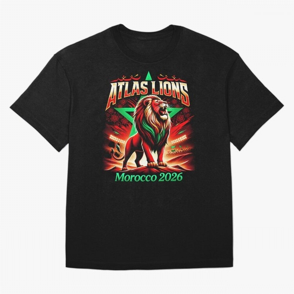 Morocco Football Fan Classic T-Shirt Follow the Road to Global Football Passion for FIFA World Cup 2026 USA Canada Mexico, Built around CR7 and Messi, Brazil, Retro Football Energy, Iconic Rivalries, Trophy Chase Drama and Stadium Atmosphere;