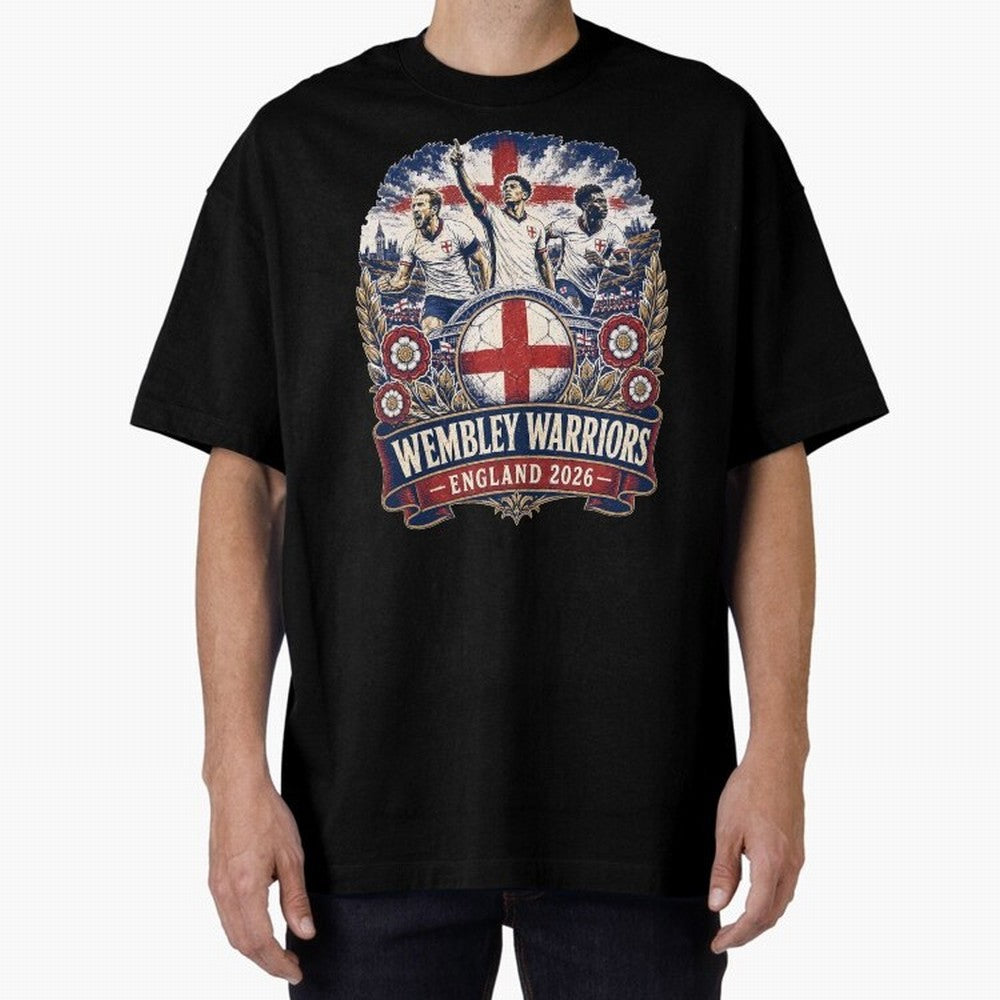 Wembley Warriors Classic T-Shirt Honor Football Greatness during Global Football Passion for FIFA World Cup 2026 USA Canada Mexico, Celebrating Messi, CR7 and Mbappe, Portugal, Spain and Germany, Sports Nostalgia, International Competition, Famous