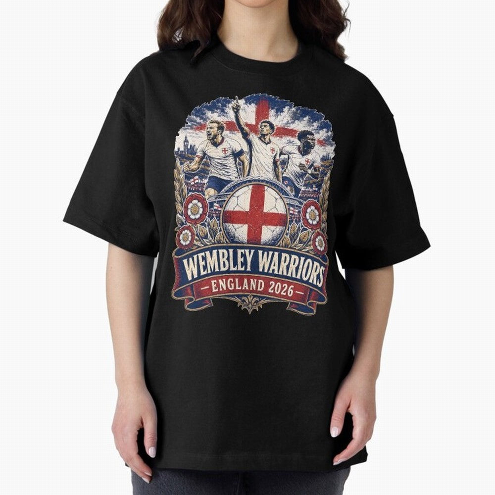 Wembley Warriors Classic T-Shirt Honor Football Greatness during Global Football Passion for FIFA World Cup 2026 USA Canada Mexico, Celebrating Messi, CR7 and Mbappe, Portugal, Spain and Germany, Sports Nostalgia, International Competition, Famous
