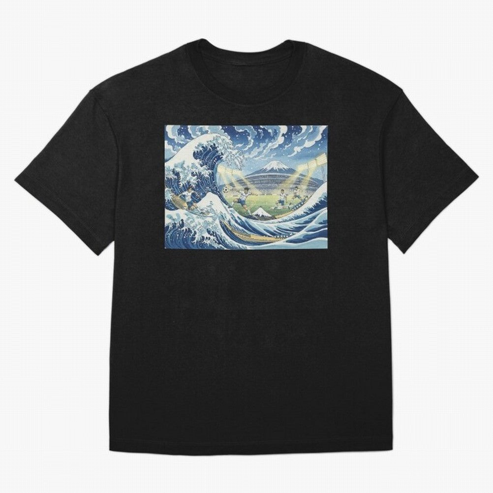 Soccer Players in Hokusai Waves Japan Classic T-Shirt Turn Every Weekend Toward Match Day Hype around FIFA World Cup 2026, CR7 and Messi, Spain, Supporter Pride, Iconic Celebrations, Legendary Names and Global Match Day Energy; Created for Match