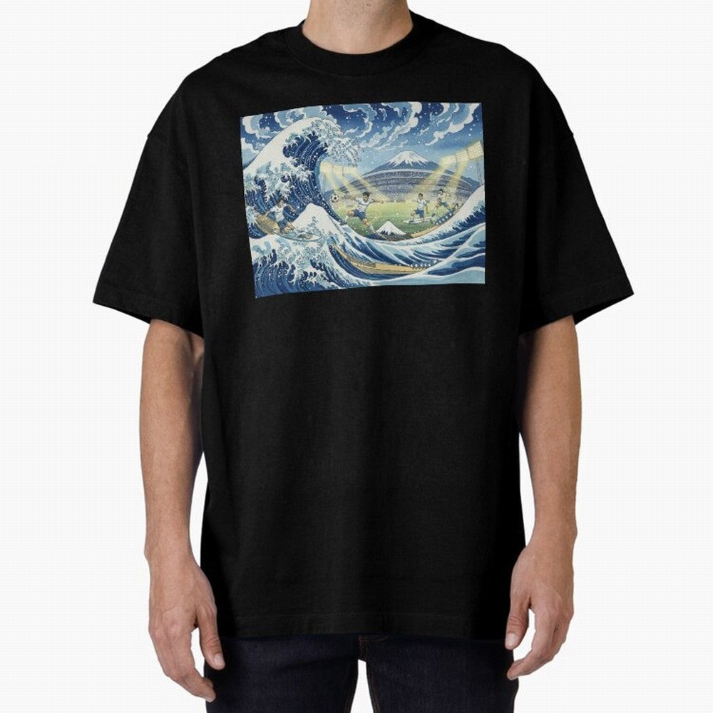 Soccer Players in Hokusai Waves Japan Classic T-Shirt Turn Every Weekend Toward Match Day Hype around FIFA World Cup 2026, CR7 and Messi, Spain, Supporter Pride, Iconic Celebrations, Legendary Names and Global Match Day Energy; Created for Match