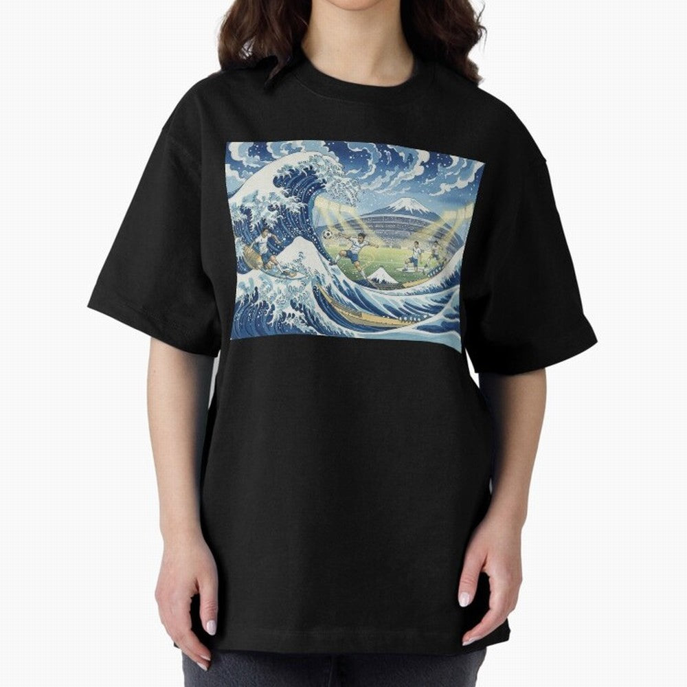 Soccer Players in Hokusai Waves Japan Classic T-Shirt Turn Every Weekend Toward Match Day Hype around FIFA World Cup 2026, CR7 and Messi, Spain, Supporter Pride, Iconic Celebrations, Legendary Names and Global Match Day Energy; Created for Match