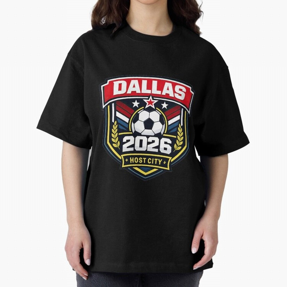 Dallas 2026 Host City Emblem with Laurel Classic T-Shirt Keep the Match Day Mood of Match Day Hype around FIFA World Cup 2026, Neymar, Haaland and Cristiano Ronaldo, England, Fan Favorite Moments, National Team Passion, Big Match Drama and Soccer
