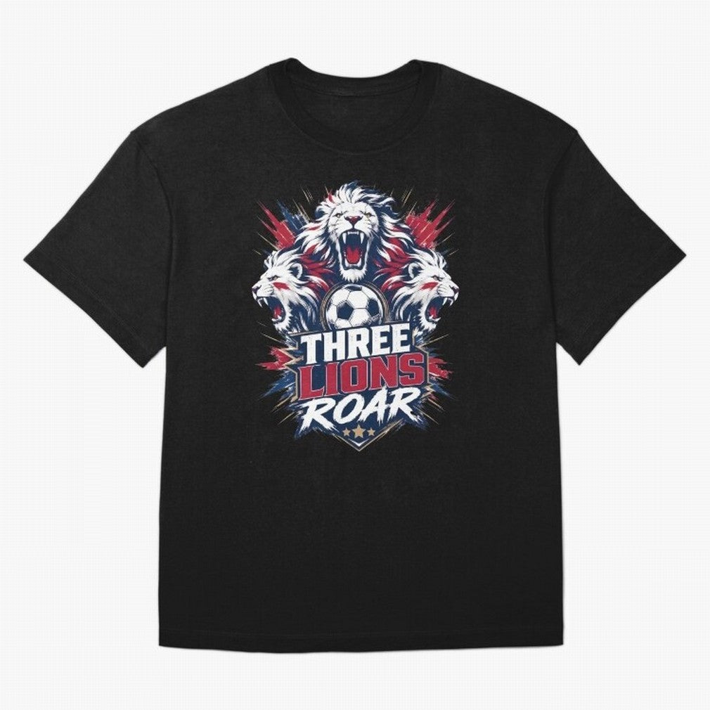 Three Lions Roar England World Cup 26 Tee Classic T-Shirt Show Championship Spirit for Global Football Passion for FIFA World Cup 2026 Group Stage, Celebrating Cristiano Ronaldo, Haaland and CR7, Spain and Netherlands, Soccer Culture, Superstar