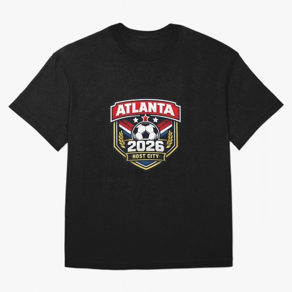 Global Cup 2026 Host City Badge Atlanta Classic T-Shirt Make Game Day About Global Football Passion for FIFA World Cup 2026 USA Canada Mexico, Highlighting Messi, Neymar and Mbappe, Argentina, France and Brazil, Worldwide Fan Energy, Dramatic