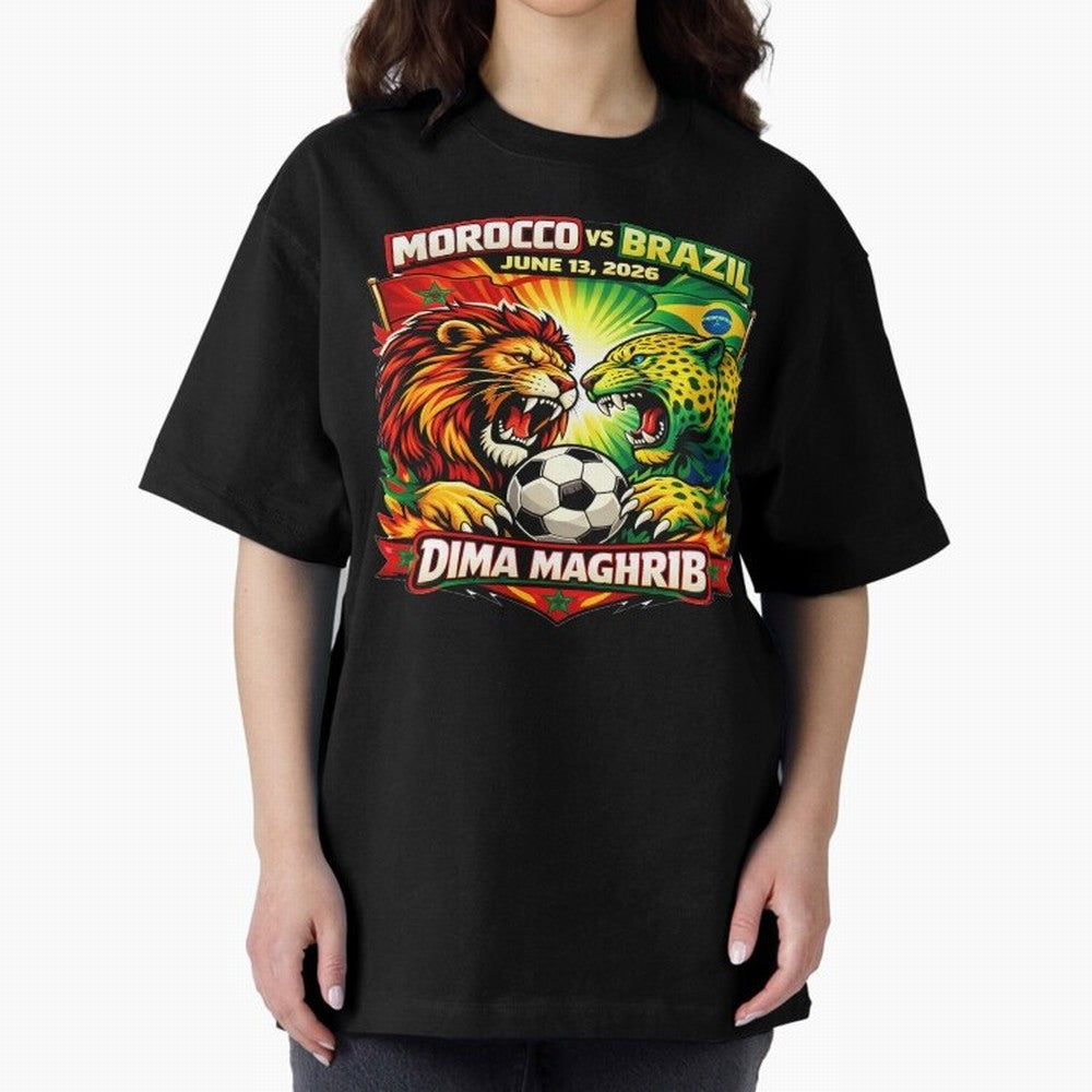 World Cup 2026, Dima Maghrib, June 13, 2026, We Are Morocco, Go Morocco, Morocco vs Brazil, Morocco World Cup 2026, World Morocco, Maghrib Classic T-Shirt Show Match Day Excitement for Match Day Hype around FIFA World Cup 2026 USA Canada Mexico,
