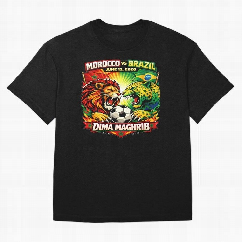 World Cup 2026, Dima Maghrib, June 13, 2026, We Are Morocco, Go Morocco, Morocco vs Brazil, Morocco World Cup 2026, World Morocco, Maghrib Classic T-Shirt Show Match Day Excitement for Match Day Hype around FIFA World Cup 2026 USA Canada Mexico,