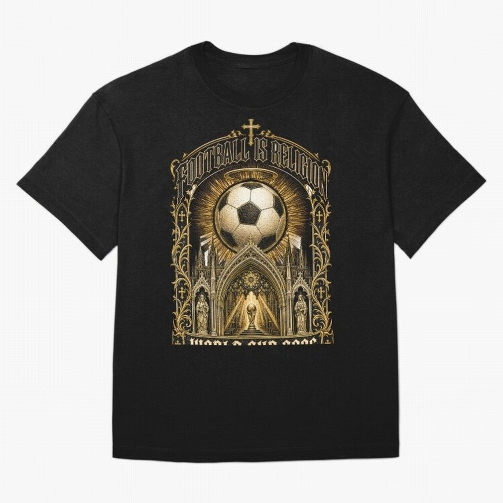 Football Is Religion World Cup 2026 Soccer T-Shirt Classic T-Shirt Make Your Look Match FIFA World Cup 2026 Group Stage Spirit, Connected to Argentina, Messi, CR7 and Mbappe, Goal Celebration Energy, Supporter Heritage, Football Icons and Worldwide