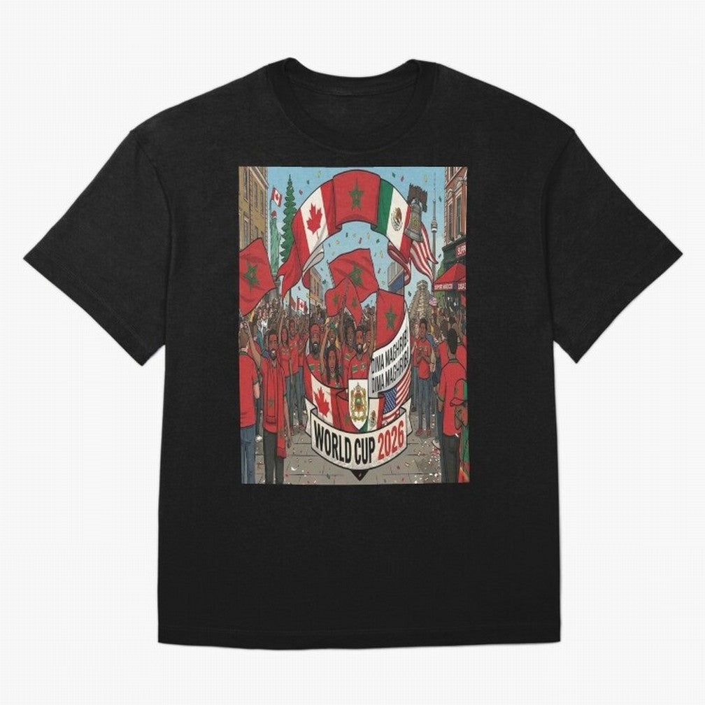 Morocco World Cup 2026 Classic T-Shirt Follow the Final Road of Global Football Passion for FIFA World Cup 2026, Highlighting Mbappe and Neymar, Spain and Netherlands, Sports Nostalgia, International Competition, Famous Players and Unforgettable