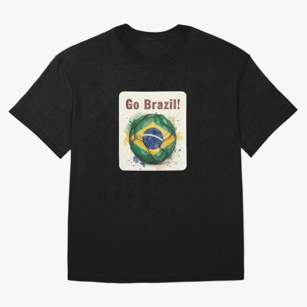 Go Brazil Soccer Ball Flag | Brazilian Football Fan Graphic Tee Classic T-Shirt Remember Iconic Moments from the FIFA World Cup 2026 Journey through Messi Highlights, Argentina Pride, Match Day Excitement, Supporter Culture, Golden Goals and Global