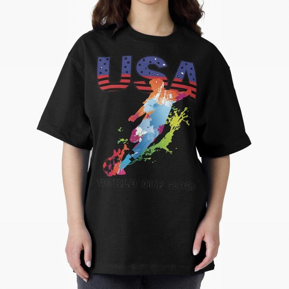 USA CAN MEX 26 Football Shirt | Color Splash International Fan Tee Classic T-Shirt Honor Football Greatness during FIFA World Cup 2026 Group Stage Spirit, Celebrating Netherlands, CR7, Vintage Soccer Flavor, Modern Football Stars, National Flags