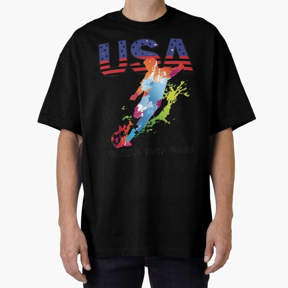 USA CAN MEX 26 Football Shirt | Color Splash International Fan Tee Classic T-Shirt Honor Football Greatness during FIFA World Cup 2026 Group Stage Spirit, Celebrating Netherlands, CR7, Vintage Soccer Flavor, Modern Football Stars, National Flags
