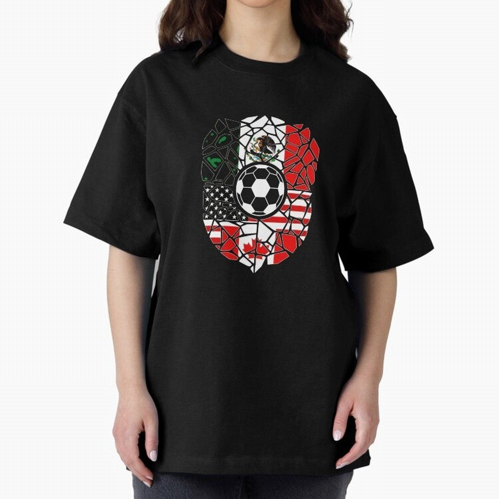 Mosaic Soccer Crest USA Canada Mexico Unity 2026 T-Shirt_82794688 Classic T-Shirt Feel International Energy from the FIFA World Cup 2026 USA Canada Mexico Journey through Messi, CR7 and Mbappe Highlights, Portugal Pride, Football Passion, Legendary