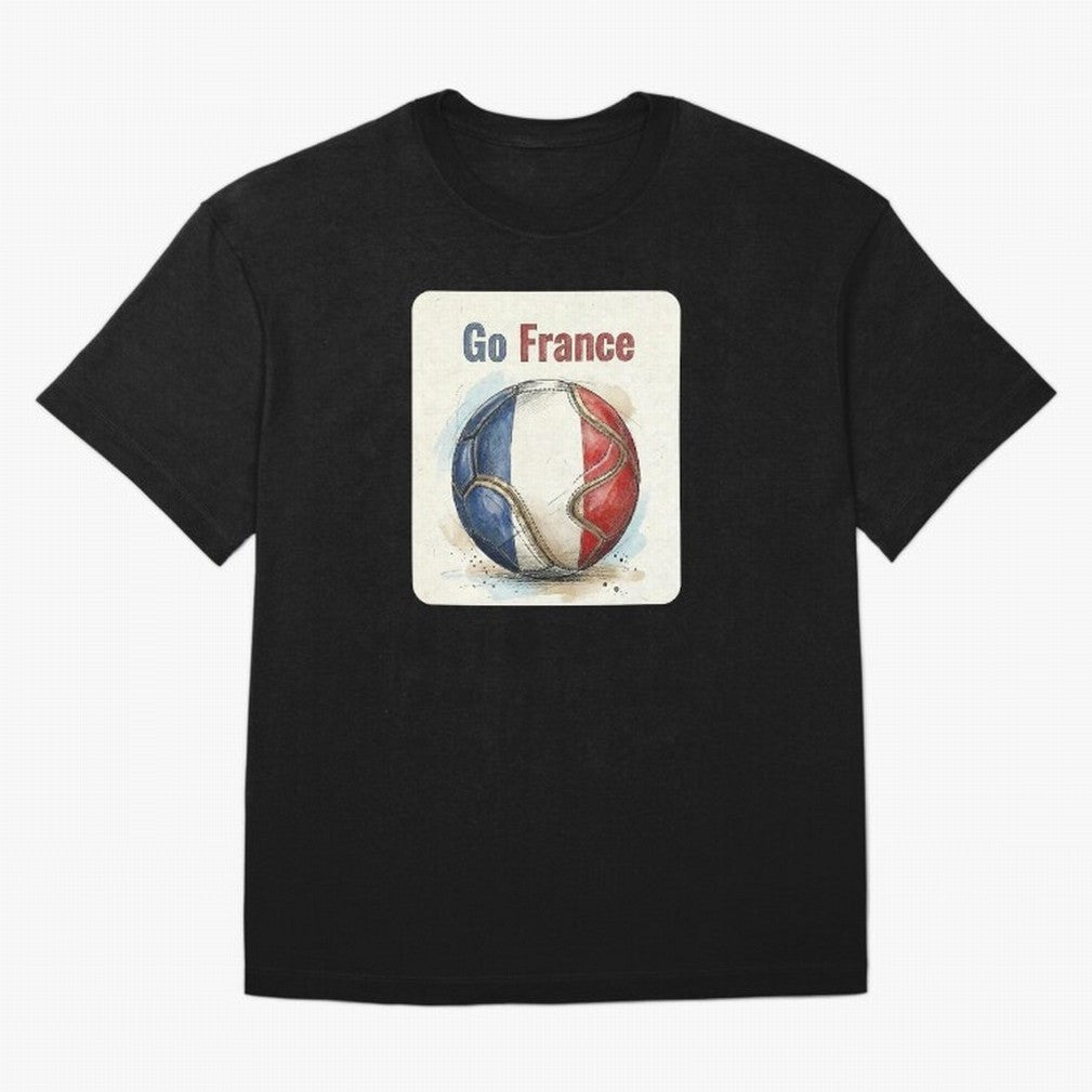 Go France Soccer Ball Flag | French Football Fan Graphic Tee Classic T-Shirt Honor Champions and Dreams in Match Day Hype around FIFA World Cup 2026 USA Canada Mexico, Mbappe, Spain and Netherlands, Tournament Hype, Historic Matchups, Family