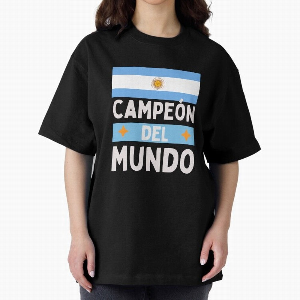 Argentina Campe¨®n del Mundo Classic T-Shirt Feel International Energy from Global Football Passion for FIFA World Cup 2026 USA Canada Mexico, Made for Messi, Neymar and Mbappe, Argentina, Goal Celebration Energy, Supporter Heritage, Football Icons