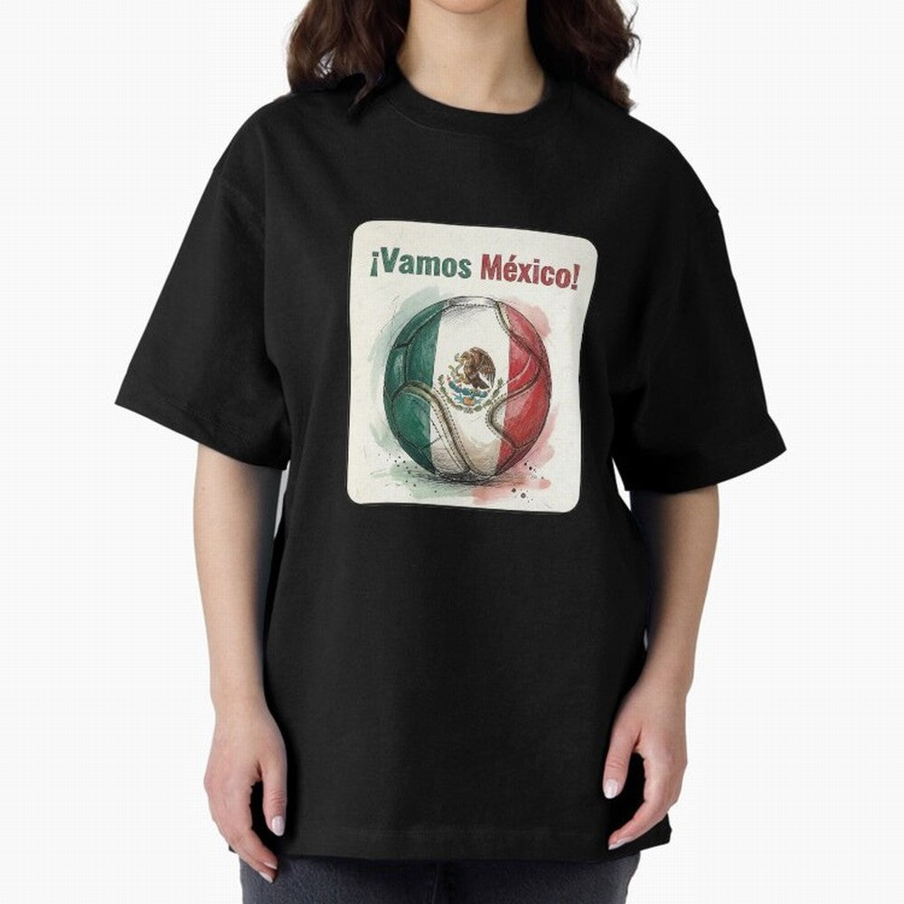 Vamos Mexico Soccer Ball Flag | Mexican Football Fan Graphic Tee Classic T-Shirt Elevate the FIFA World Cup 2026 Group Stage Journey through Messi, Neymar and Mbappe Highlights, Argentina Pride, Retro Football Energy, Iconic Rivalries, Trophy Chase