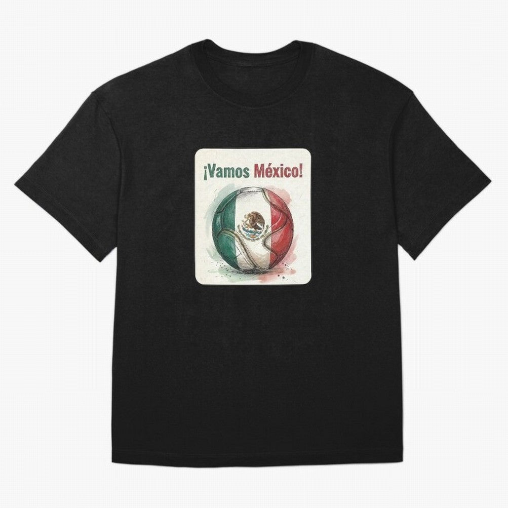 Vamos Mexico Soccer Ball Flag | Mexican Football Fan Graphic Tee Classic T-Shirt Elevate the FIFA World Cup 2026 Group Stage Journey through Messi, Neymar and Mbappe Highlights, Argentina Pride, Retro Football Energy, Iconic Rivalries, Trophy Chase