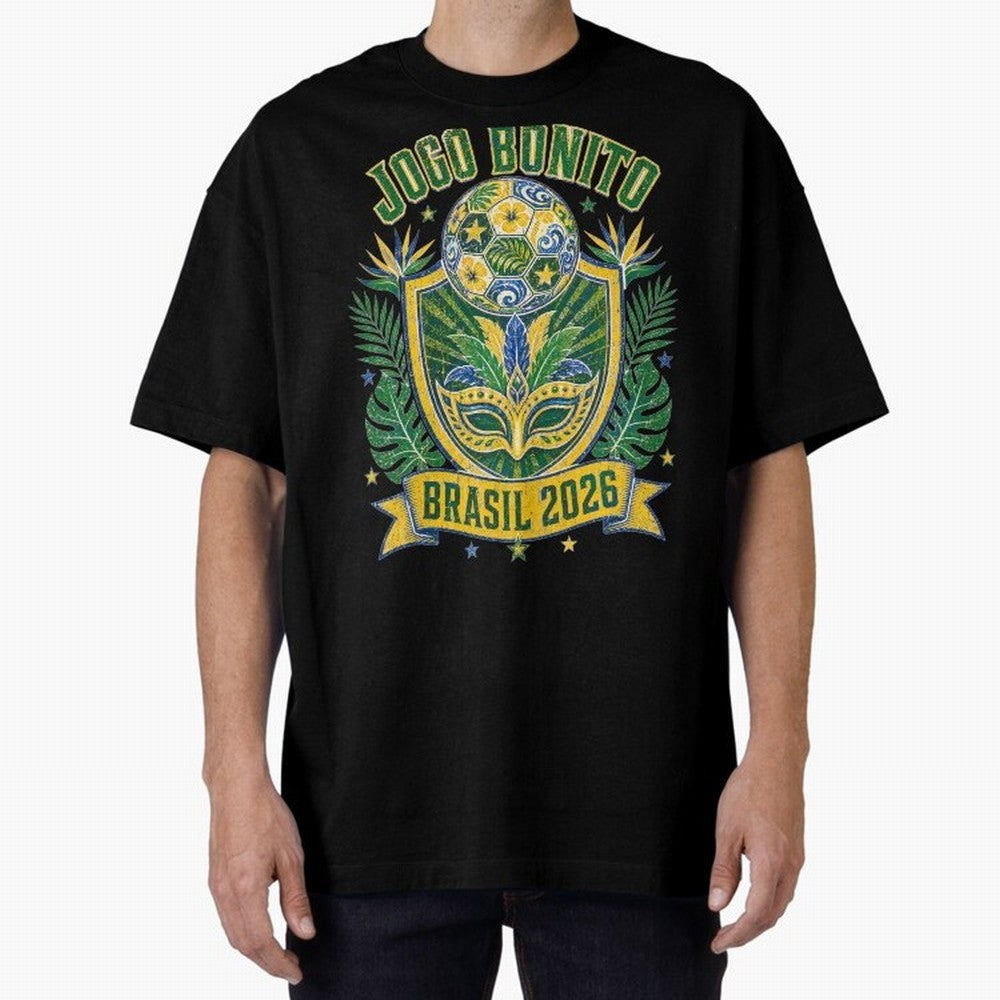 Jogo Bonito Brasil 2026 World Cup Soccer T-Shirt Classic T-Shirt Celebrate the Next Chapter of the FIFA World Cup 2026 Journey through Messi Highlights, Argentina and Brazil Pride, Football History, Final Match Energy, Crowd Noise and Once in a