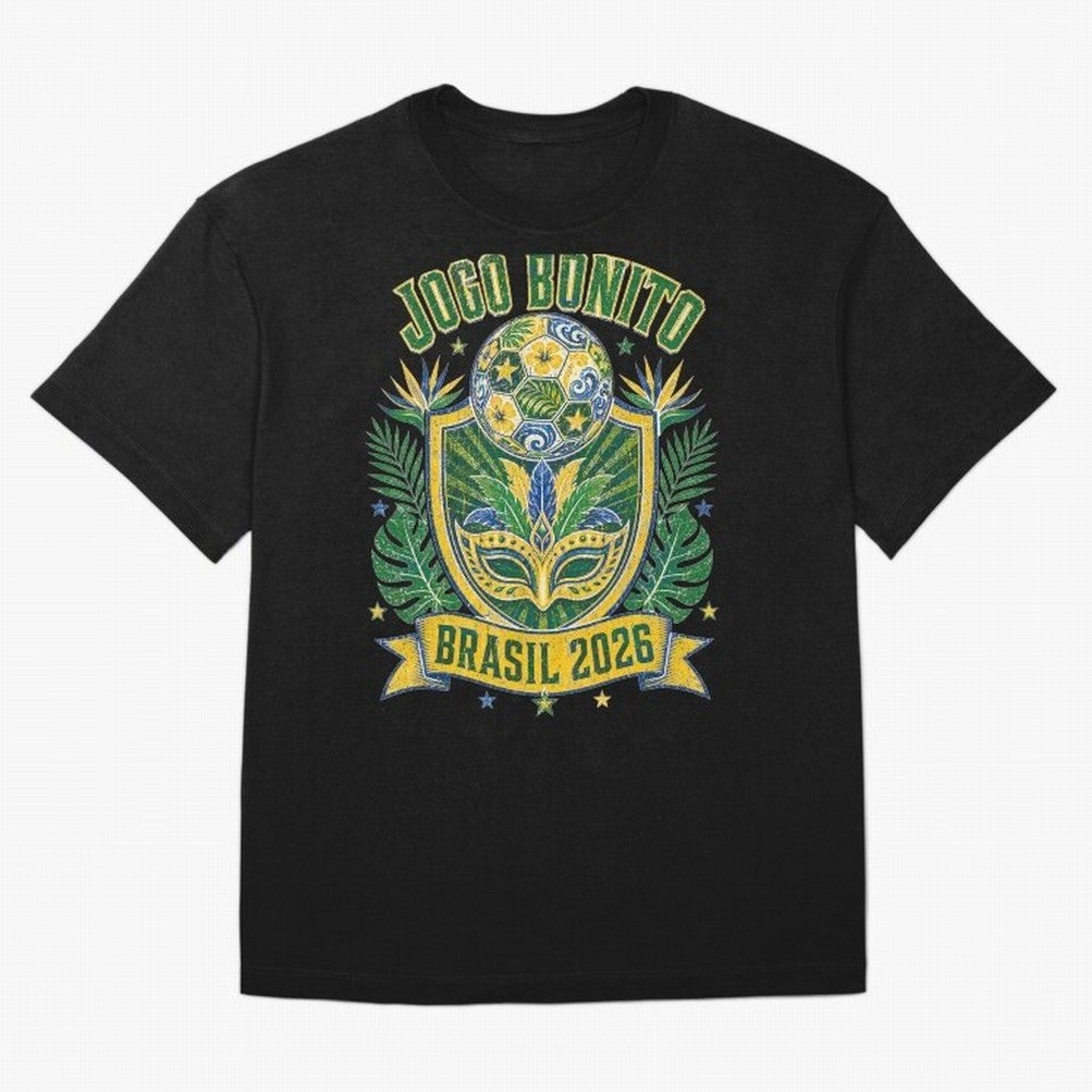 Jogo Bonito Brasil 2026 World Cup Soccer T-Shirt Classic T-Shirt Celebrate the Next Chapter of the FIFA World Cup 2026 Journey through Messi Highlights, Argentina and Brazil Pride, Football History, Final Match Energy, Crowd Noise and Once in a