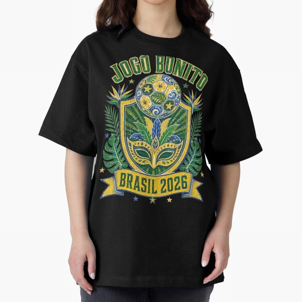 Jogo Bonito Brasil 2026 World Cup Soccer T-Shirt Classic T-Shirt Celebrate the Next Chapter of the FIFA World Cup 2026 Journey through Messi Highlights, Argentina and Brazil Pride, Football History, Final Match Energy, Crowd Noise and Once in a