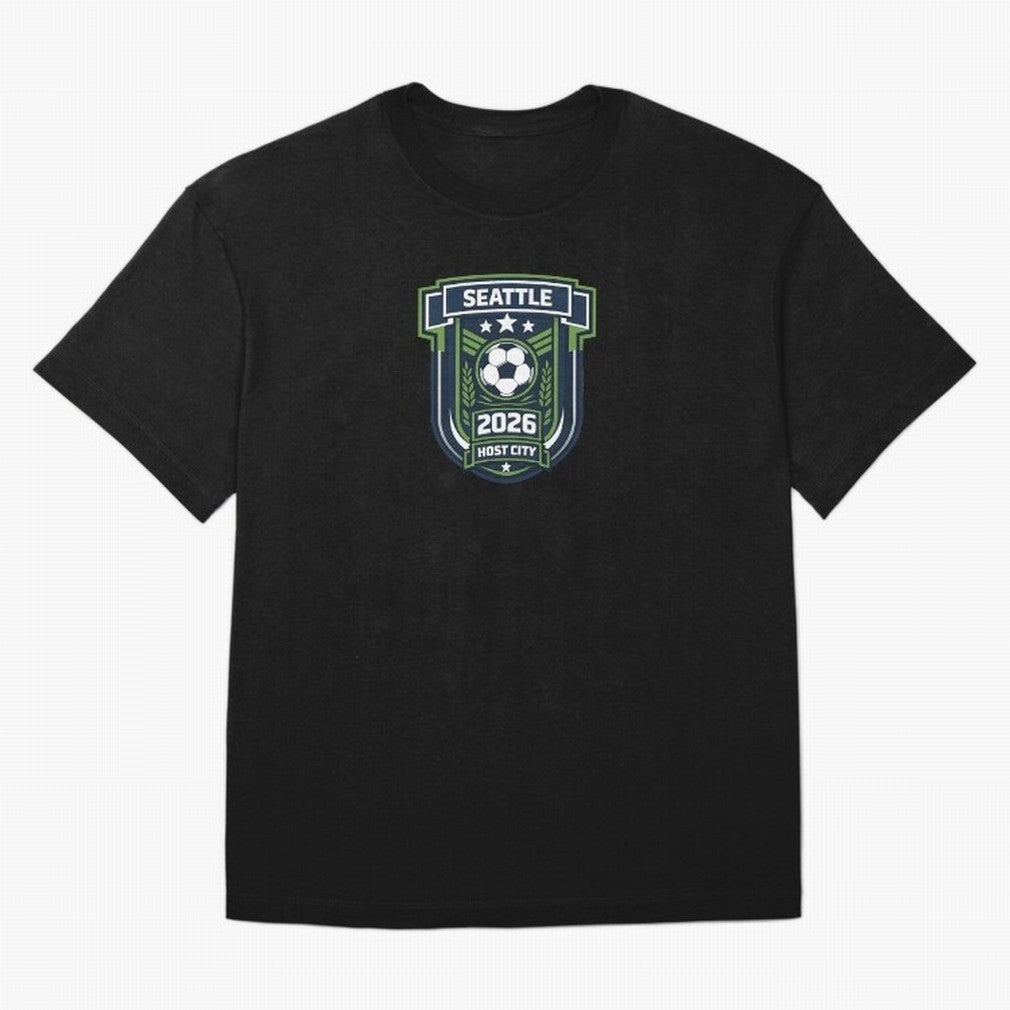Seattle Host City World Cup 2026 Classic T-Shirt Enjoy the Biggest Football Party of Match Day Hype around FIFA World Cup 2026, CR7, Brazil, Portugal and Argentina, Championship Spirit, Famous Goals, Roaring Crowds and International Football Unity;
