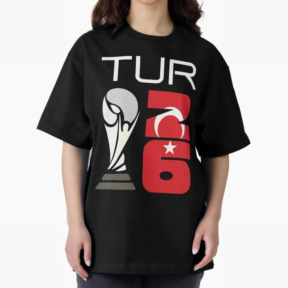 Turkey 2026 Soccer World Cup Trophy Turkish Flag Design Classic T-Shirt Bring a Vintage Feel to the FIFA World Cup 2026 USA Canada Mexico Journey through Messi, CR7 and Mbappe Highlights, Germany Pride, Goal Celebration Energy, Supporter Heritage,