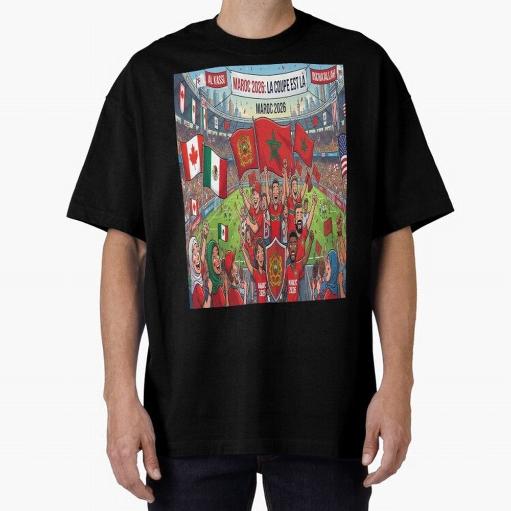 Morocco World Cup 2026 - Stadium Classic T-Shirt Represent FIFA World Cup 2026 Celebrating Mbappe, Brazil Energy, Classic Soccer Heritage, Championship Pressure, Fan Loyalty and International Pride; Perfect for Supporters Who Want Bold Football