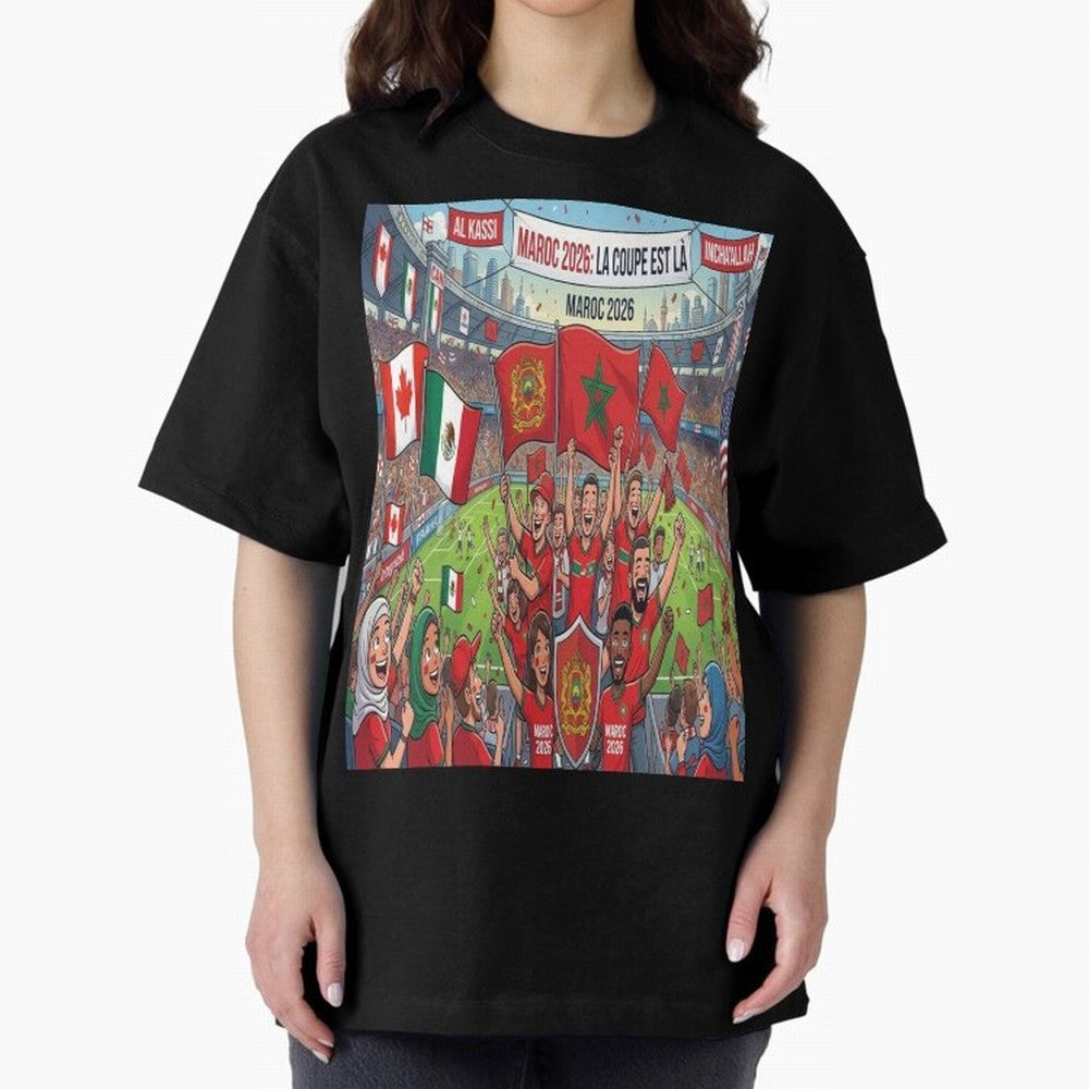 Morocco World Cup 2026 - Stadium Classic T-Shirt Represent FIFA World Cup 2026 Celebrating Mbappe, Brazil Energy, Classic Soccer Heritage, Championship Pressure, Fan Loyalty and International Pride; Perfect for Supporters Who Want Bold Football