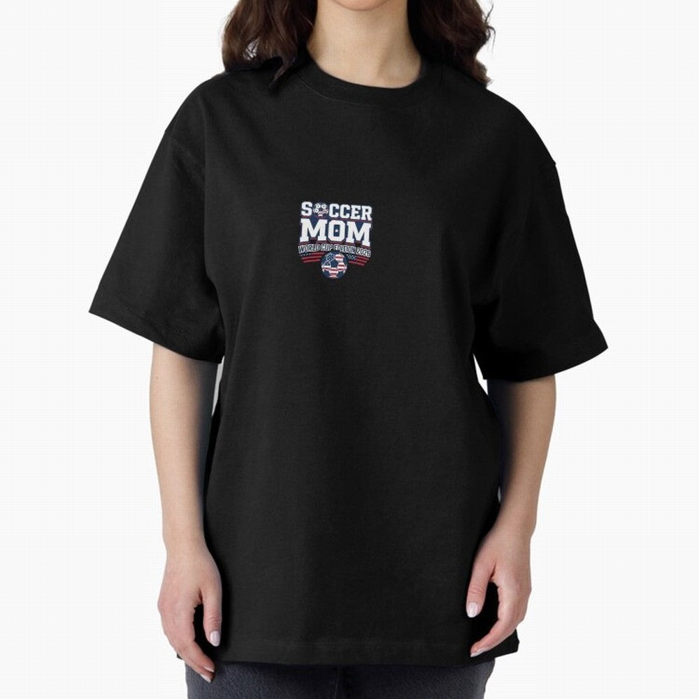 Soccer Mom World Cup Bold Text | 2026 Football Mom Classic T-Shirt Join Supporters Worldwide for Global Football Passion for FIFA World Cup 2026 USA Canada Mexico, Inspired by Cristiano Ronaldo, Haaland and CR7, Germany, Football History, Final