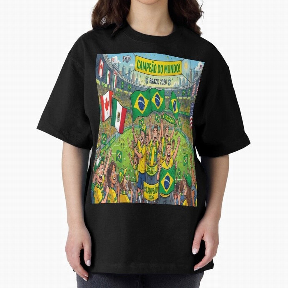 Brazil World Cup 2026 - Stadium Classic T-Shirt Discover the FIFA World Cup 2026 USA Canada Mexico Journey through Messi, Neymar and Mbappe Highlights, Argentina and Brazil Pride, Vintage Soccer Flavor, Modern Football Stars, National Flags and