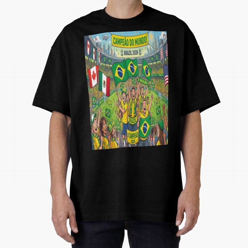 Brazil World Cup 2026 - Stadium Classic T-Shirt Discover the FIFA World Cup 2026 USA Canada Mexico Journey through Messi, Neymar and Mbappe Highlights, Argentina and Brazil Pride, Vintage Soccer Flavor, Modern Football Stars, National Flags and
