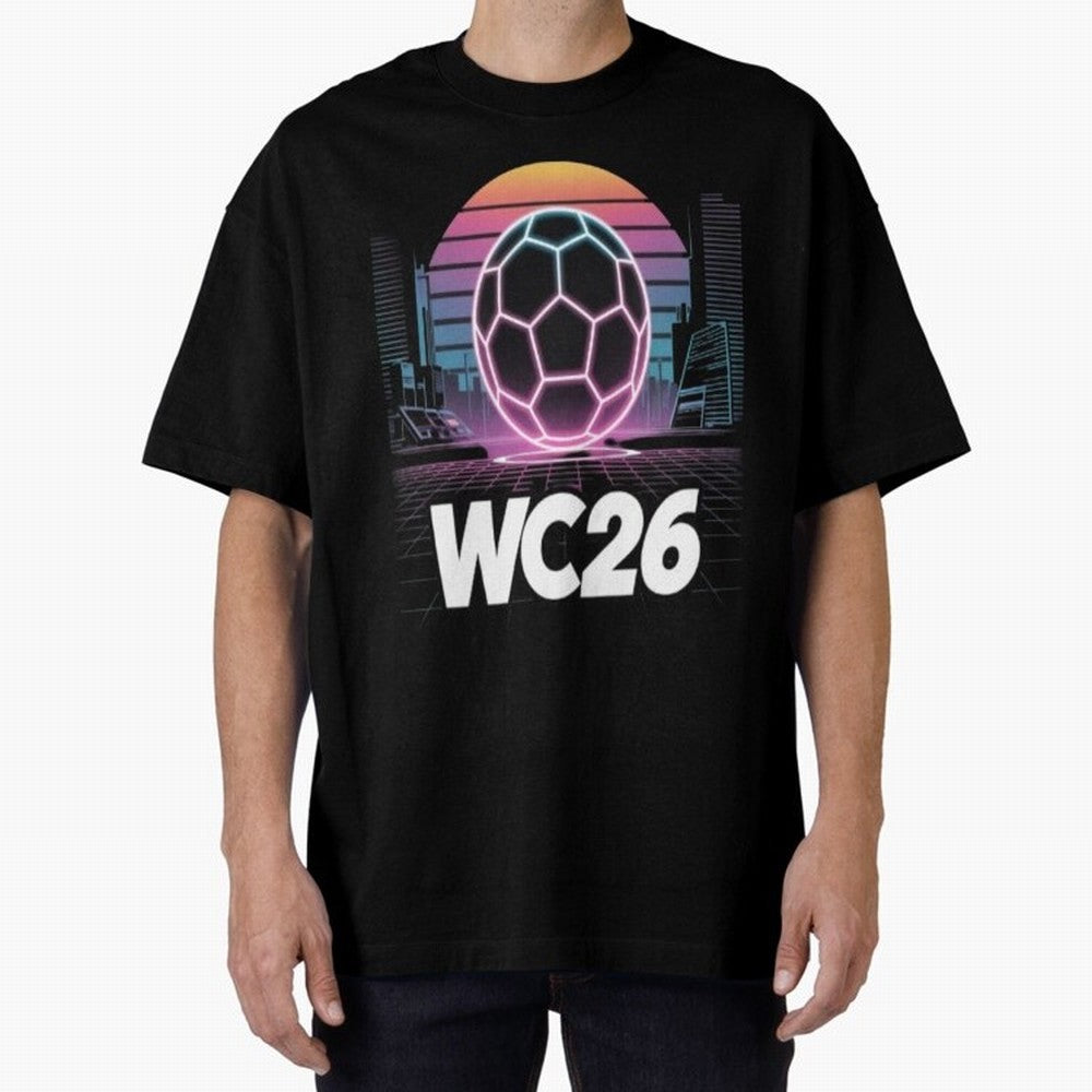 Retrofuturistic World Cup 2026 ¡ª Retro Sci-Fi Football Poster Classic T-Shirt Follow Every Goal of the FIFA World Cup 2026 Group Stage Journey through CR7 and Messi Highlights, Brazil, Portugal and Argentina Pride, Classic Soccer Heritage,