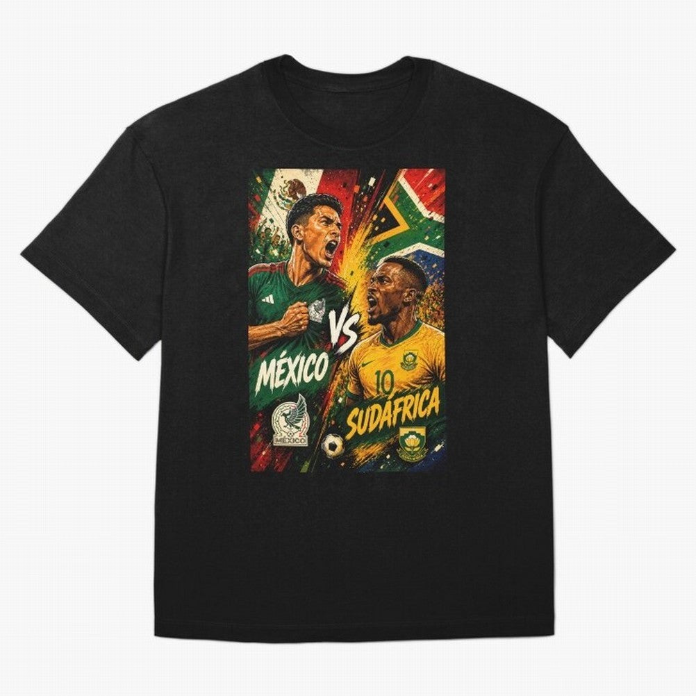Mexico vs South Africa ¨C Group A FIFA World Cup 2026 | Retro Comic Football Jersey Classic T-Shirt Carry the Dream of FIFA World Cup 2026 USA Canada Mexico for Fans of Cristiano Ronaldo, Haaland and CR7 and Argentina and Brazil, Bringing Retro