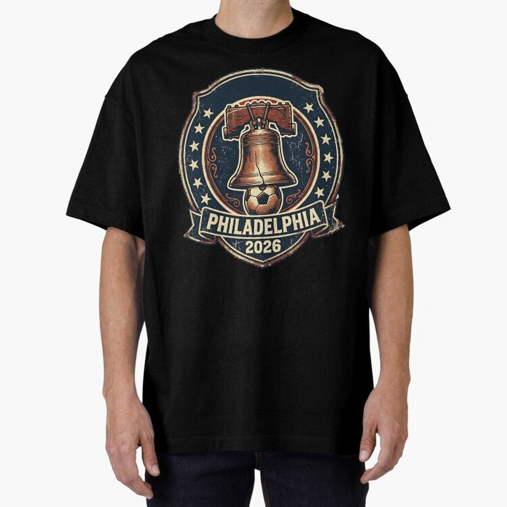 Philadelphia 2026 World Cup Host City Vintage Football Badge ¡ª Liberty Bell Soccer Crest Classic T-Shirt Celebrate Fan Culture around FIFA World Cup 2026 Spirit, Made for Argentina, Messi, Goal Celebration Energy, Supporter Heritage, Football