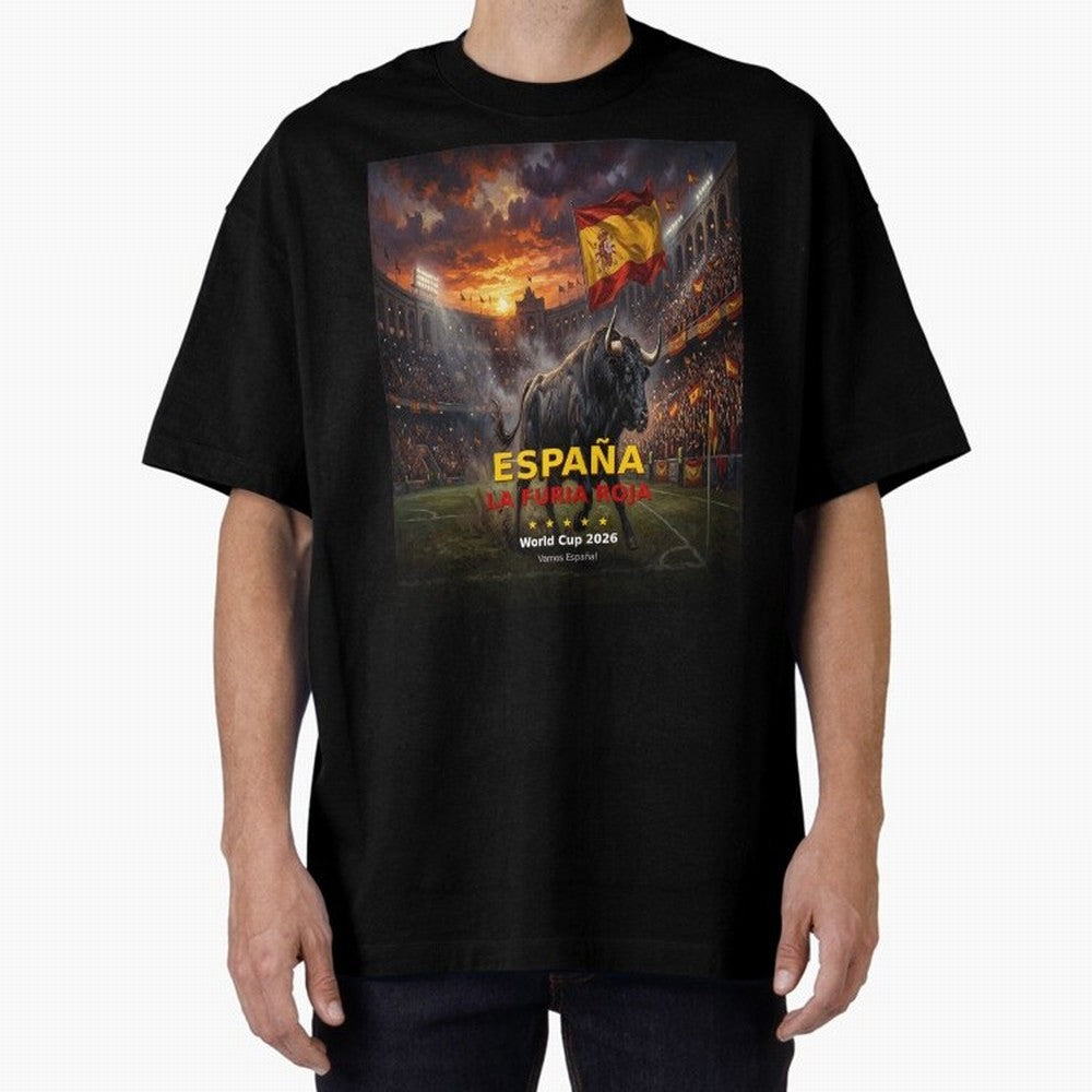 Espa?a La Furia Roja - World Cup 2026 Soccer Fan Tee Classic T-Shirt Relive the Noise and Pride of the FIFA World Cup 2026 Journey through Messi, Neymar and Mbappe Highlights, England, France and Netherlands Pride, Vintage Soccer Flavor, Modern