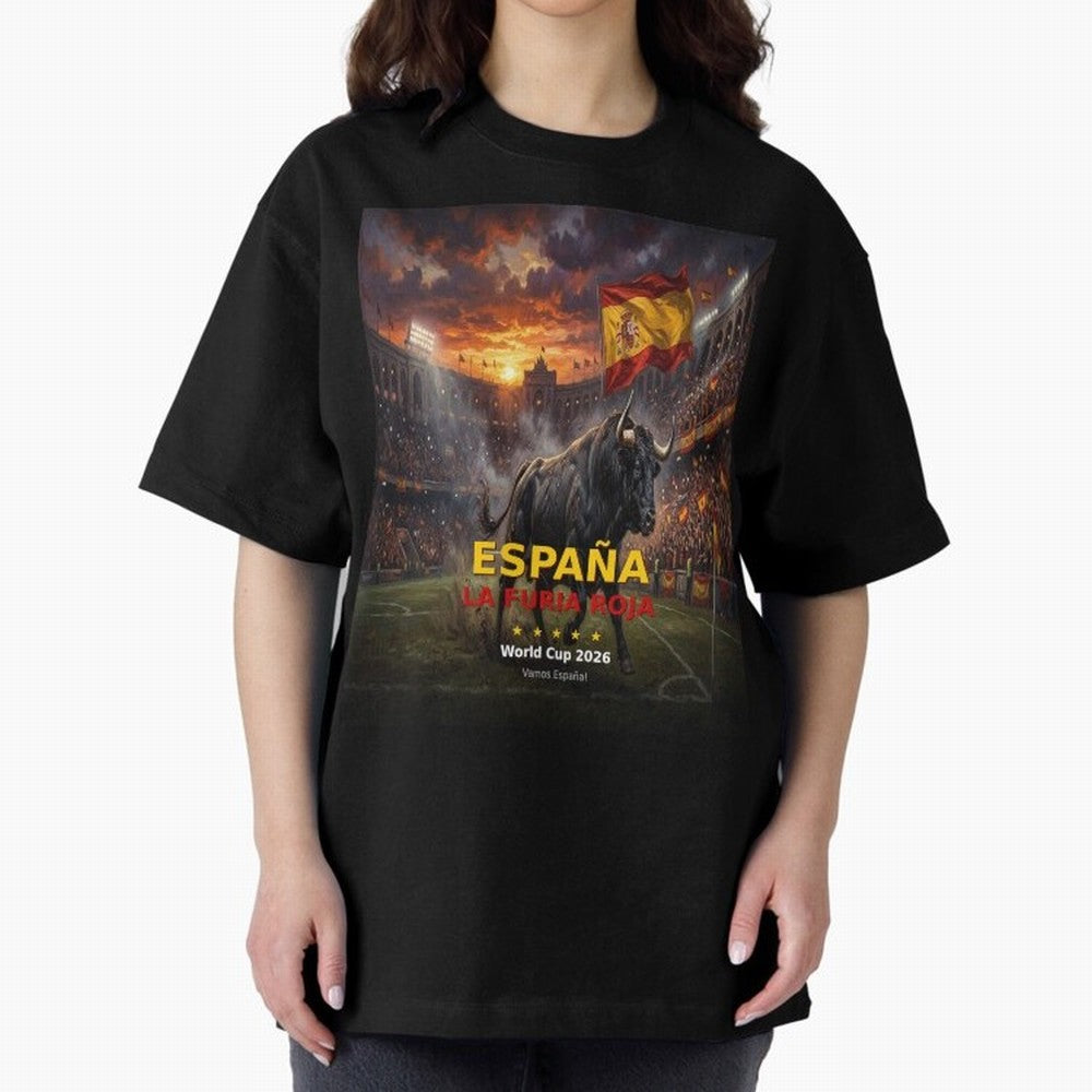 Espa?a La Furia Roja - World Cup 2026 Soccer Fan Tee Classic T-Shirt Relive the Noise and Pride of the FIFA World Cup 2026 Journey through Messi, Neymar and Mbappe Highlights, England, France and Netherlands Pride, Vintage Soccer Flavor, Modern