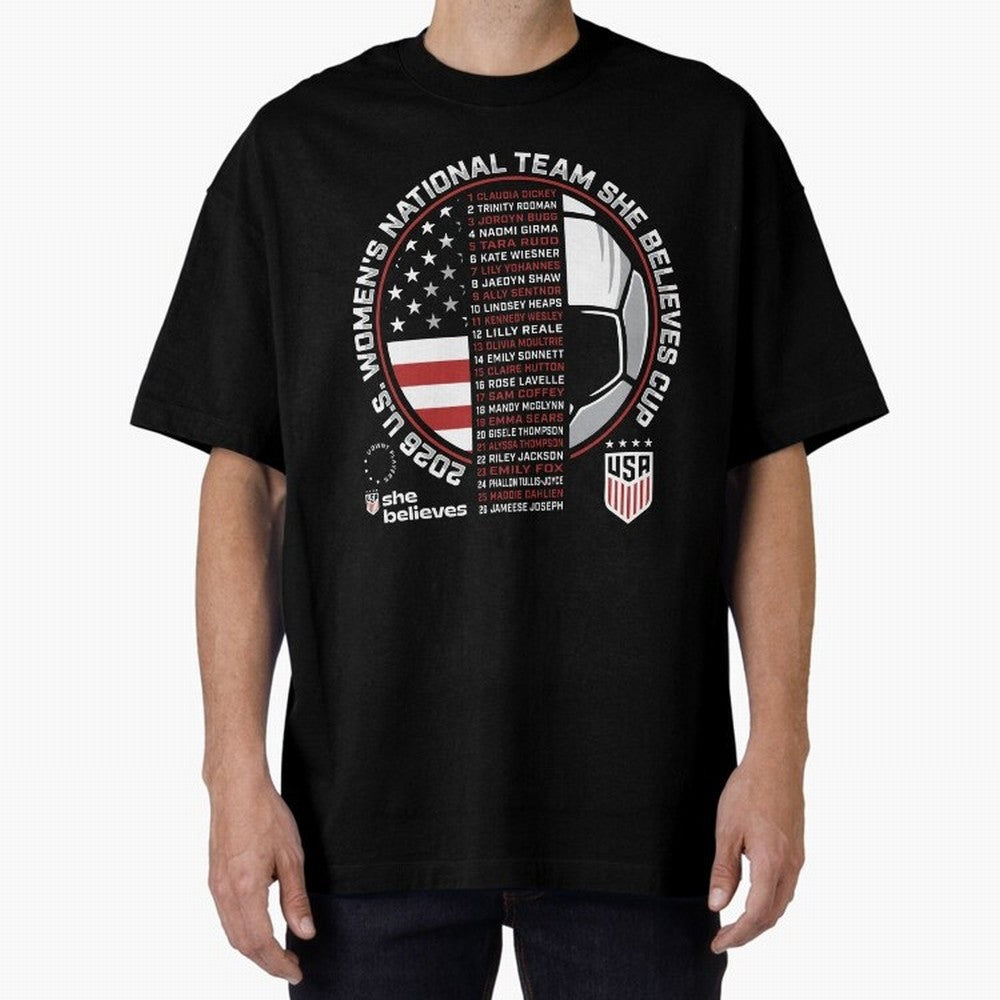 She Believes Cup Champions U.S. Women¡¯s National Soccer Team 2026 Classic T-Shirt Discover FIFA World Cup 2026 USA Canada Mexico Connected to Haaland, England Energy, Champion Mindset, Group Stage Buzz, Knockout Tension and Passionate Fan Culture;